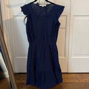 Loft ruffle mini dress